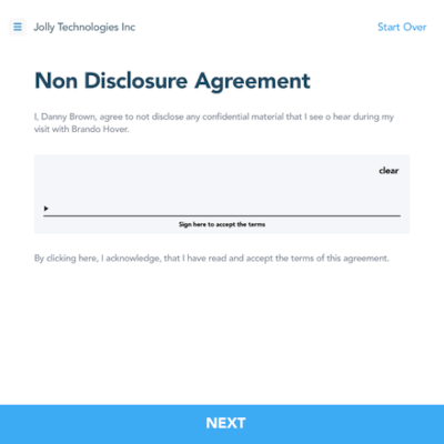 Visitor NDA Agreement