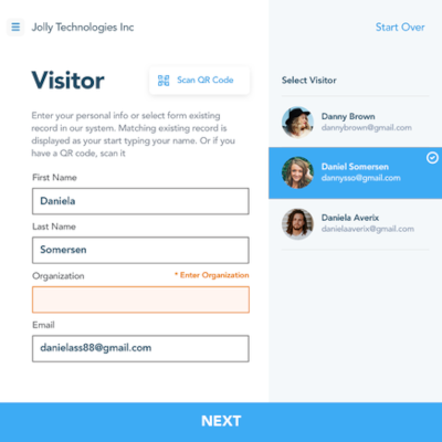 Electronic Visitor Management