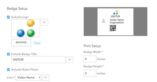 Visitor Badge Designer