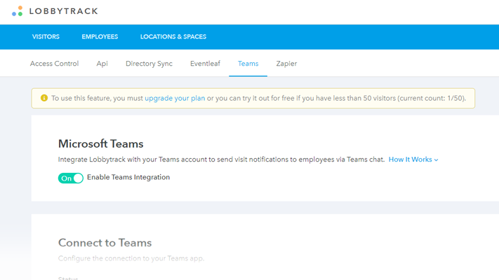 Enabling MS Teams Integration