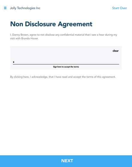 Visitor NDA Agreement